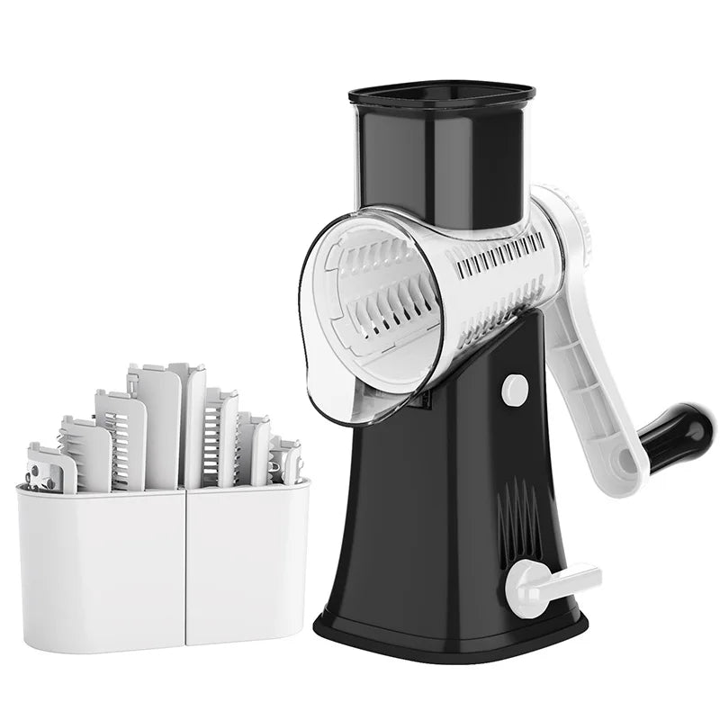 LMETJMA Rotary Cheese Grater And Vegetable Slicer