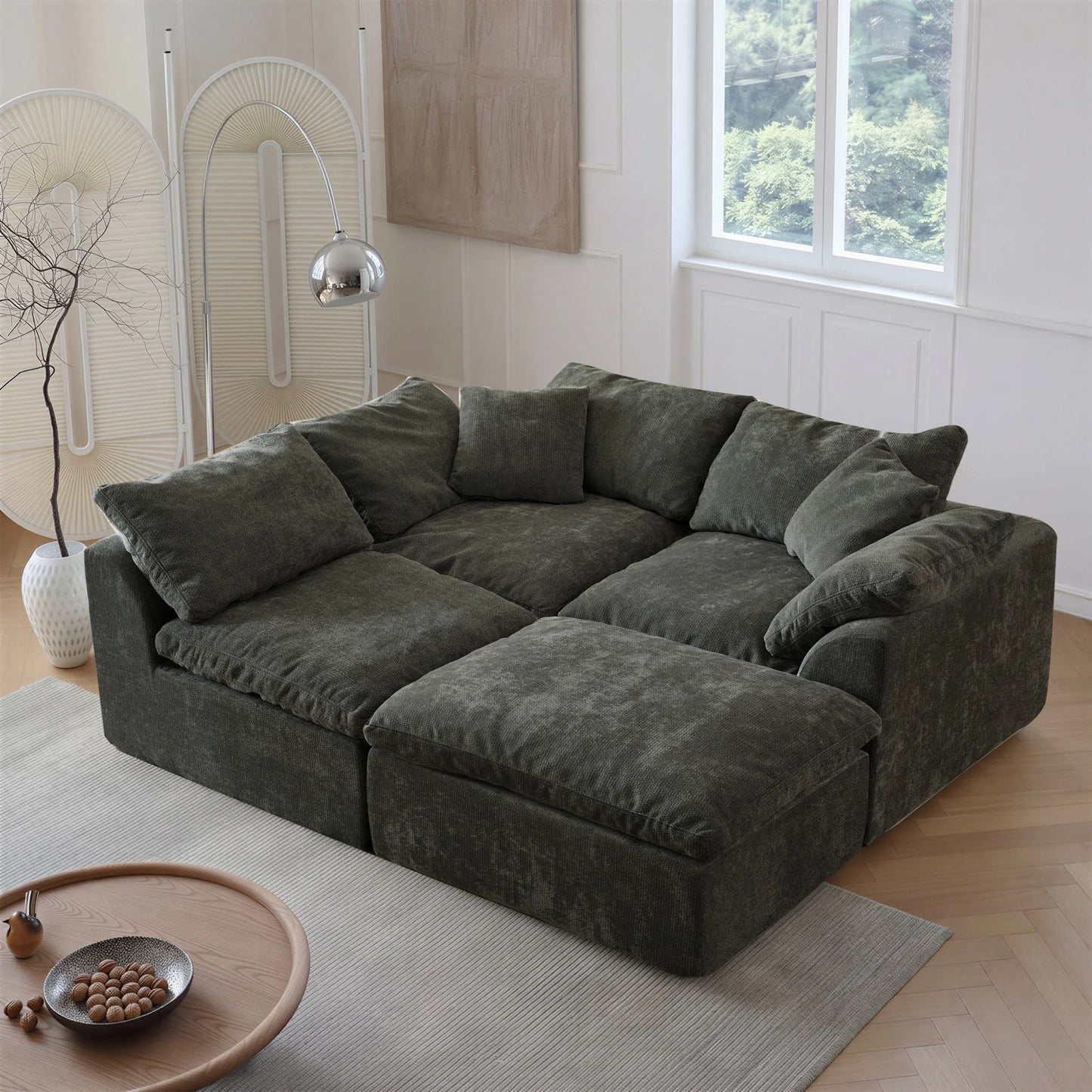 Yeflixvrau Modern Modular Sectional Sofa Removable Cushions