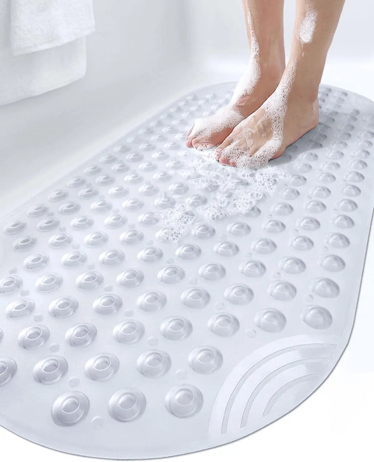 Non Slip Bathtub Mat With Suction Cups And Drain Holes
