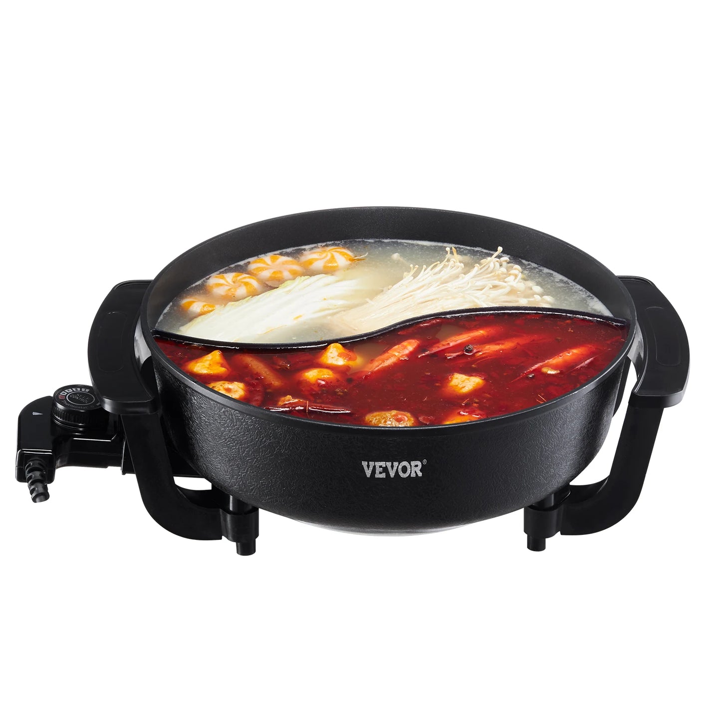 SucceBuy Electric Hot Pot Double Flavor Shabu Shabu Divider Cooker