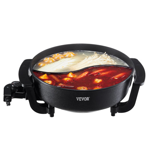 SucceBuy Electric Hot Pot Double Flavor Shabu Shabu Divider Cooker