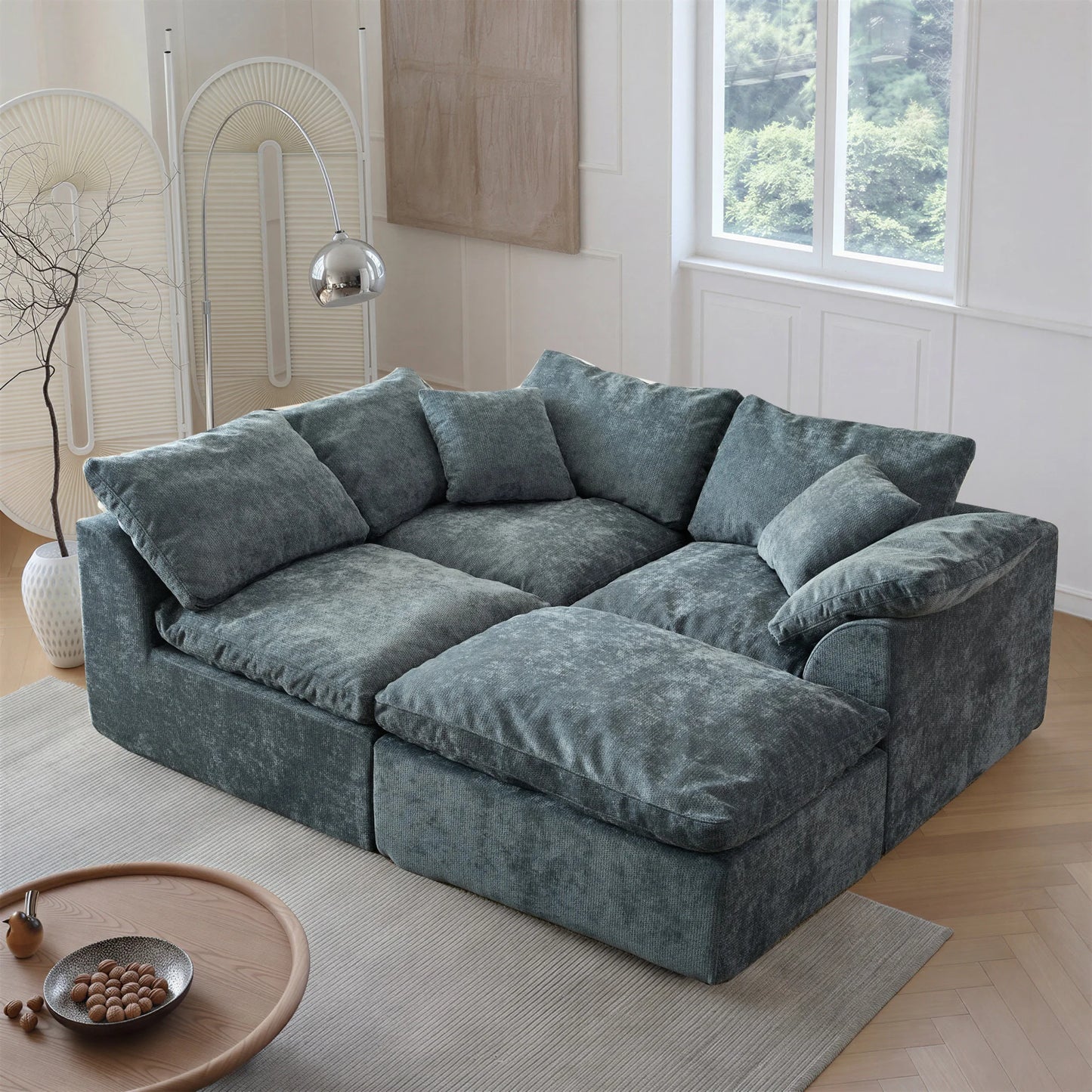 Yeflixvrau Modern Modular Sectional Sofa Removable Cushions