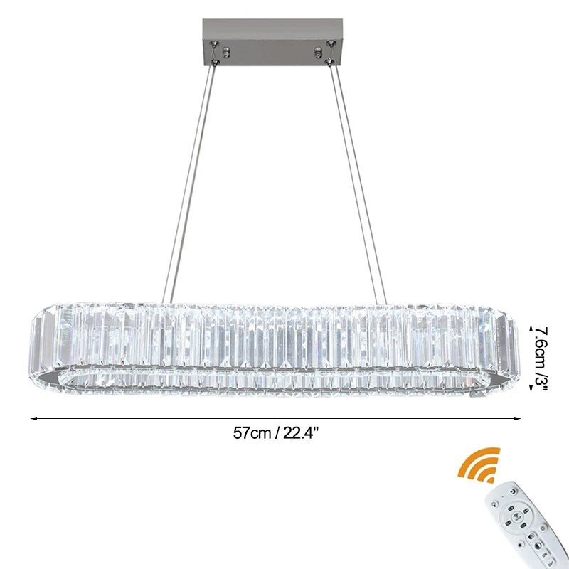 GreeLustr Modern Crystal Led Chandelier With Dimming And Remote