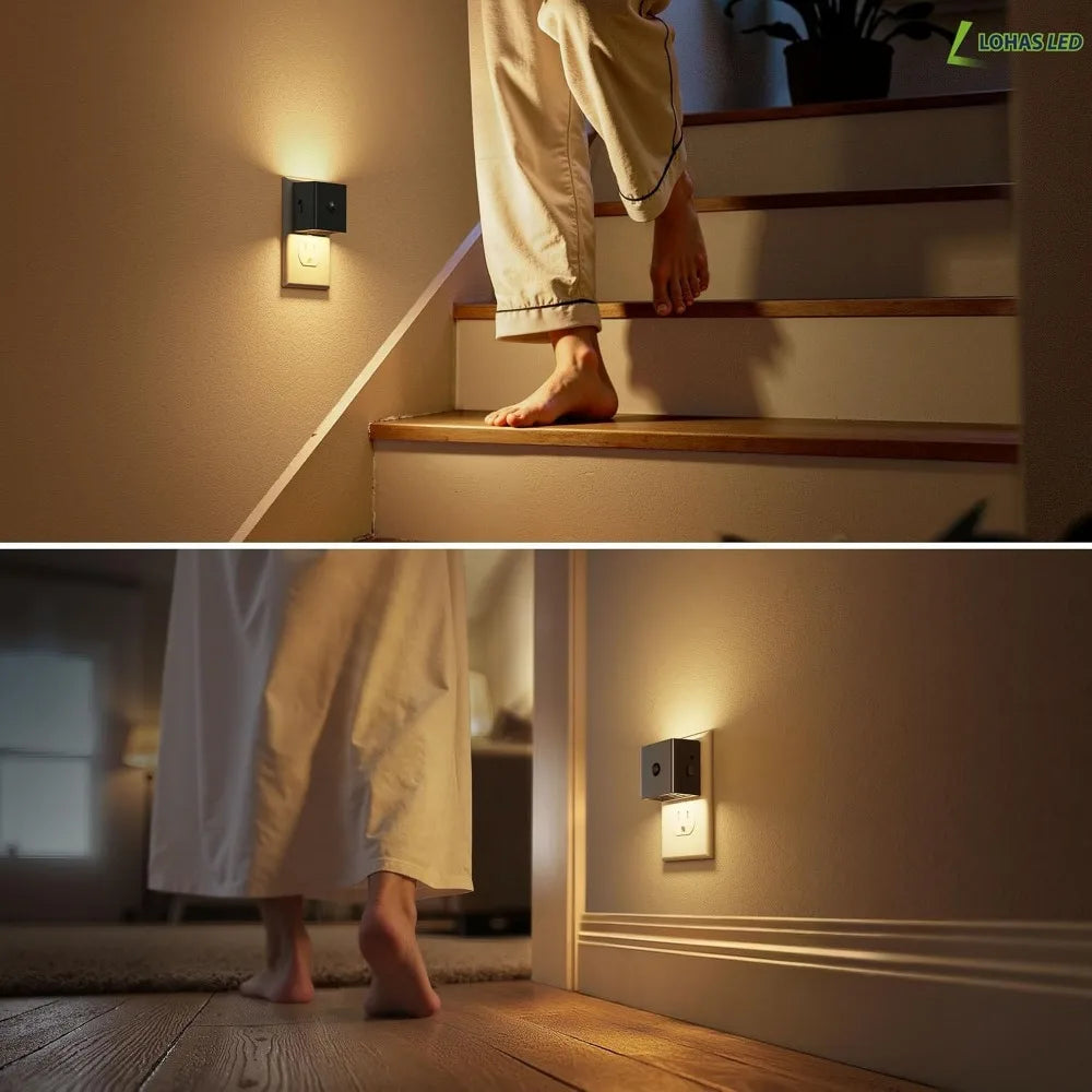 Motion Sensor Night Light 2 Pack With Dusk To Dawn