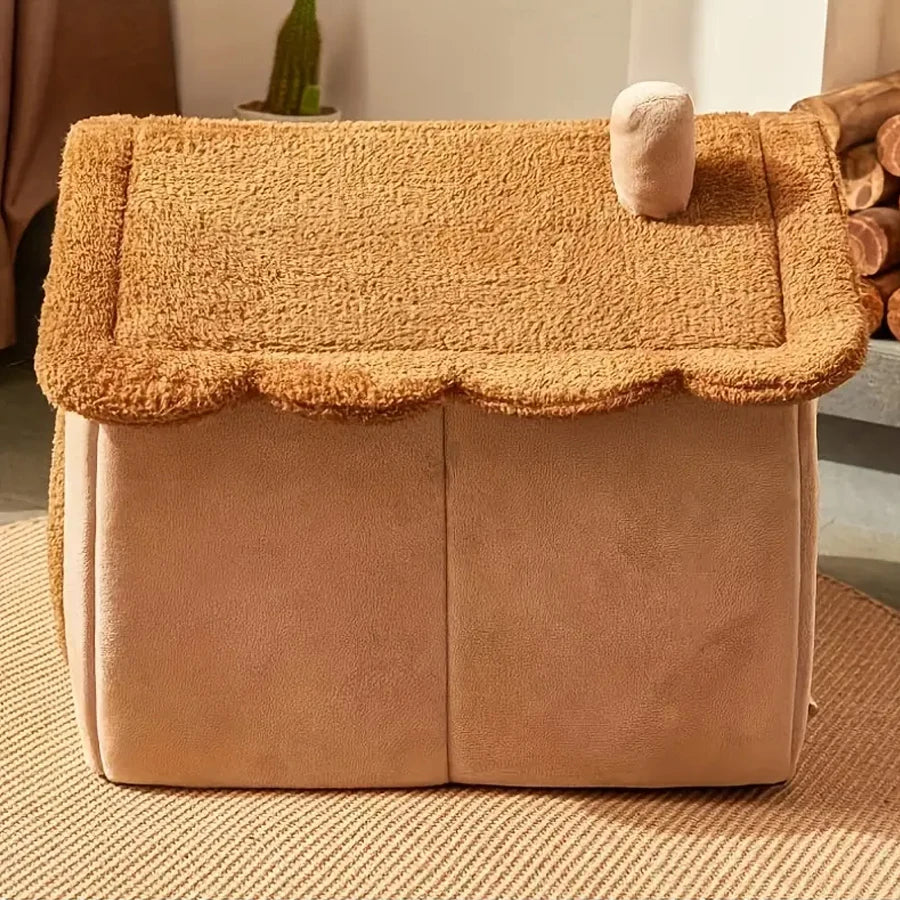 Foldable Pet House Removable Washable Cat Bed for Small Pets