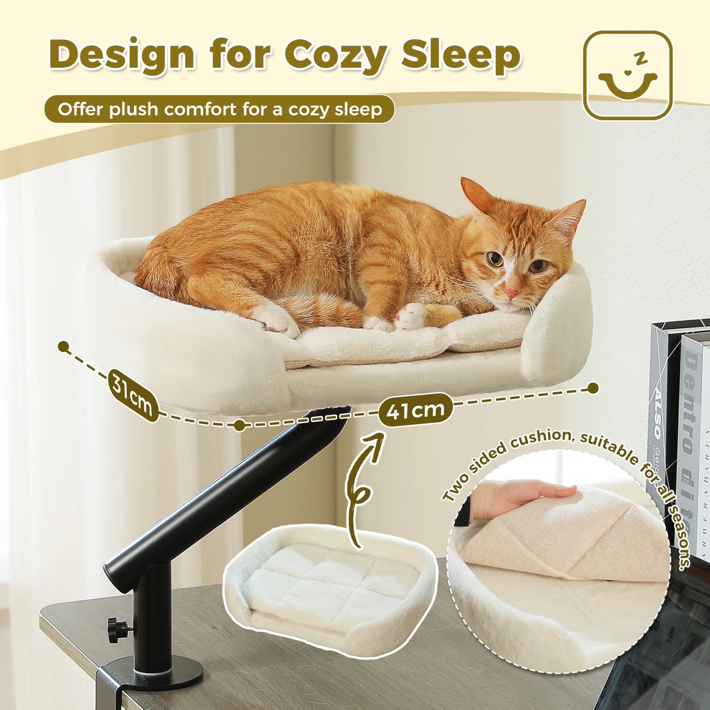 PAWZ Road Cat Desk Bed 360 Rotating Hammock Stand Lite