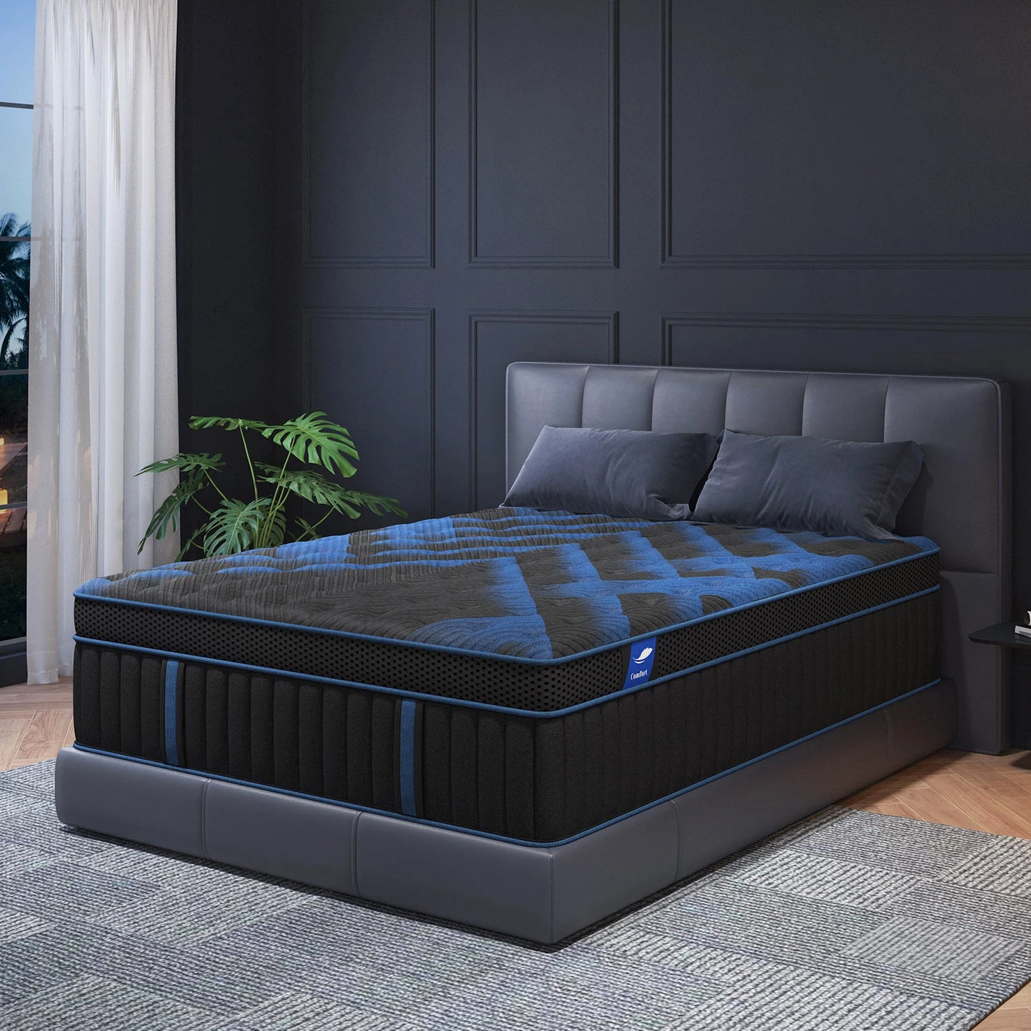 Sweetlove Gel Memory Foam Hybrid Pocket Spring Mattress In A Box Medium Firm
