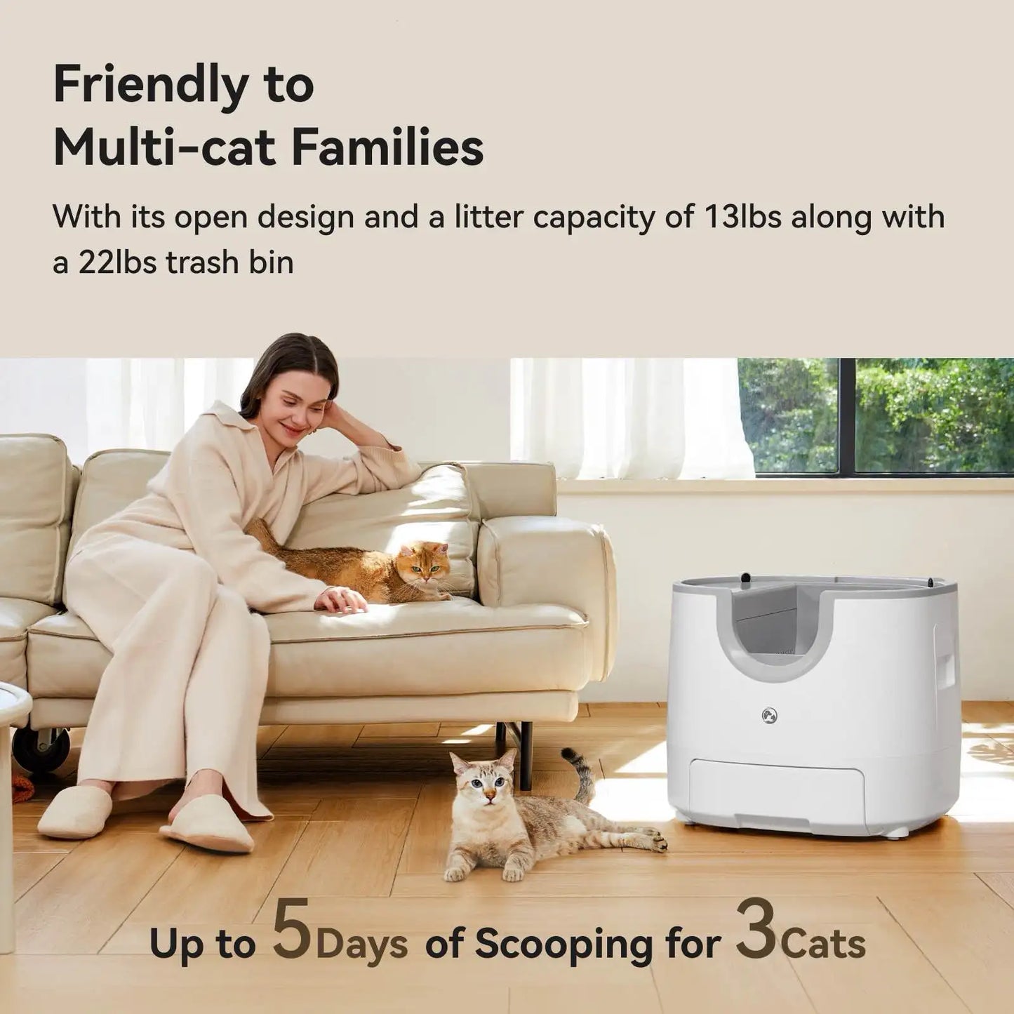 Furoomate Automatic Self-Cleaning Cat Litter Box For Easy Maintenance