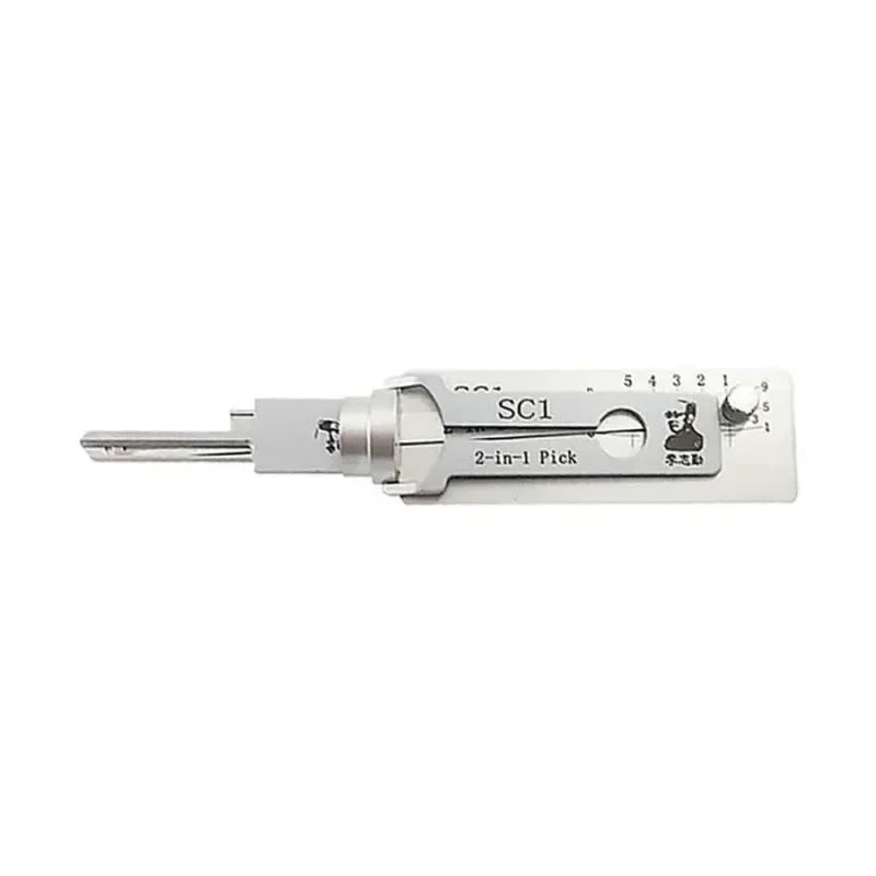 2 In 1 Lock Pick And Key Decoder Master Key Set Tools