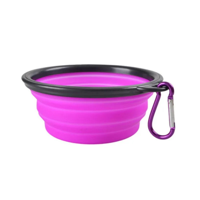 Portable Pet Food Bowl TPR Collapsible Travel Water Bowl