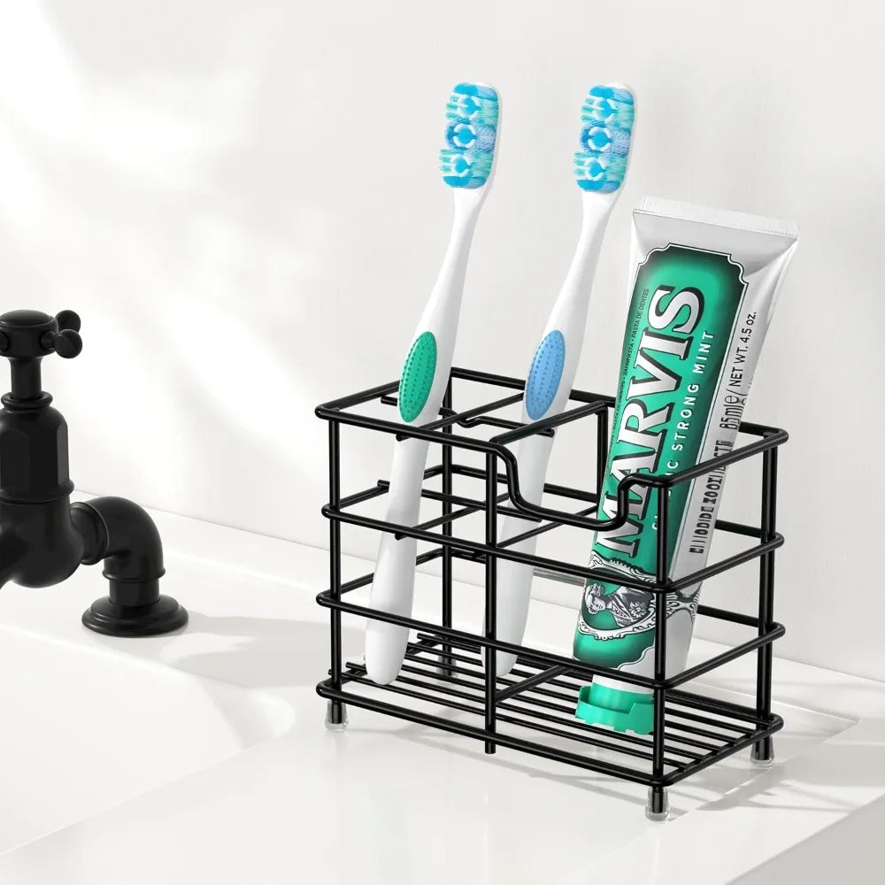 5 Slot Stainless Steel Toothbrush Holder Wall Mounted Bathroom Organizer