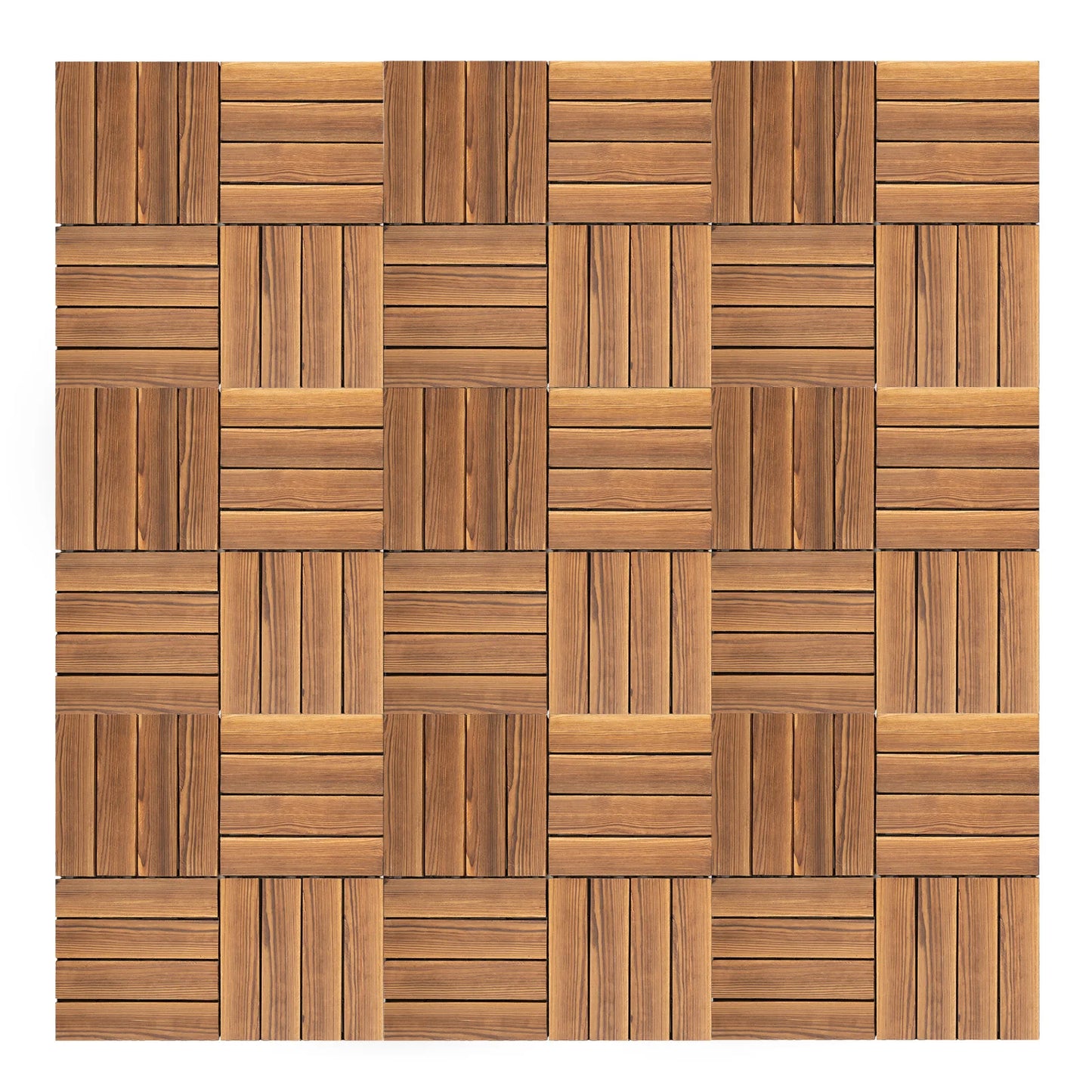 Wood Plastic Composite Interlocking Deck Tiles For Outdoor Use