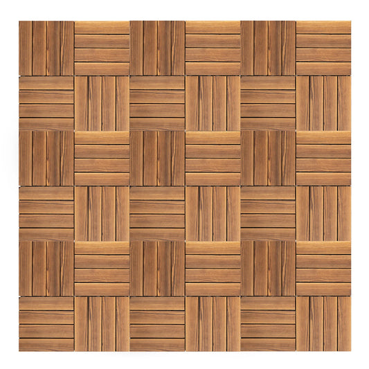 Wood Plastic Composite Interlocking Deck Tiles For Outdoor Use