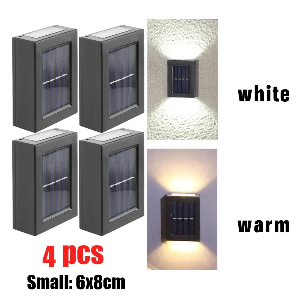 AlliLit Solar LED Wall Lights Waterproof Outdoor Garden Lamps