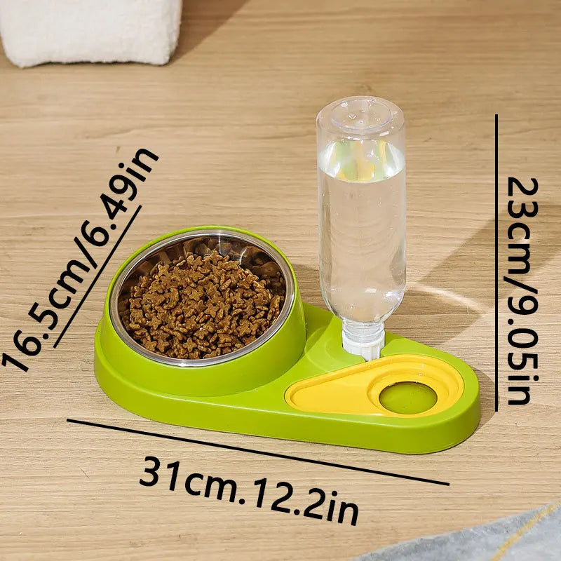 Elevated Pet Feeder Bowl With Weighted Base Anti Slip Edge
