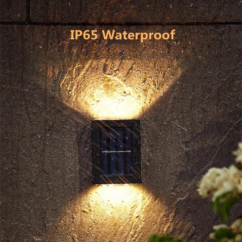AlliLit Solar LED Wall Lights Waterproof Outdoor Garden Lamps