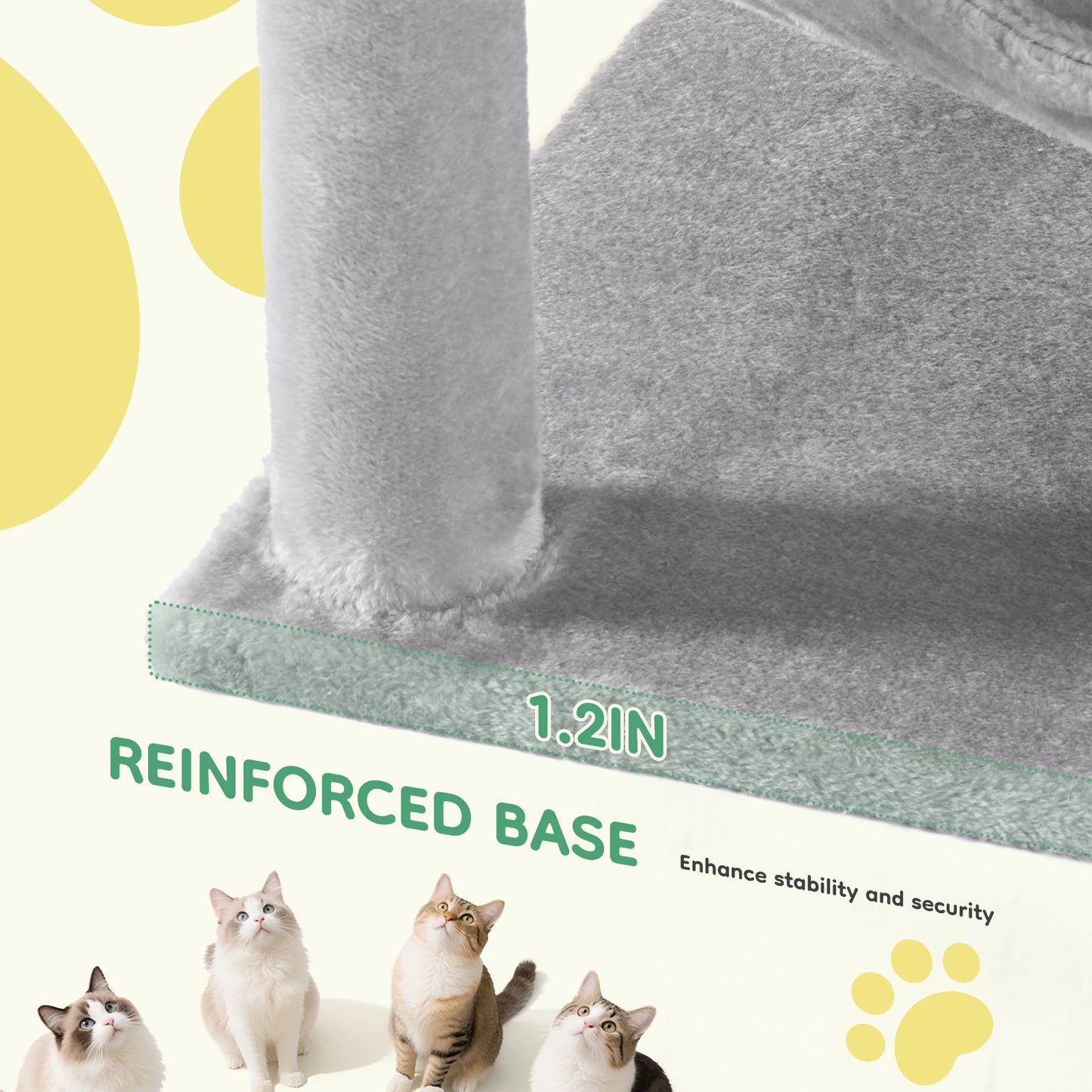 Jhk Tall 4 Tier Cat Tree With Sisal Scratching Posts