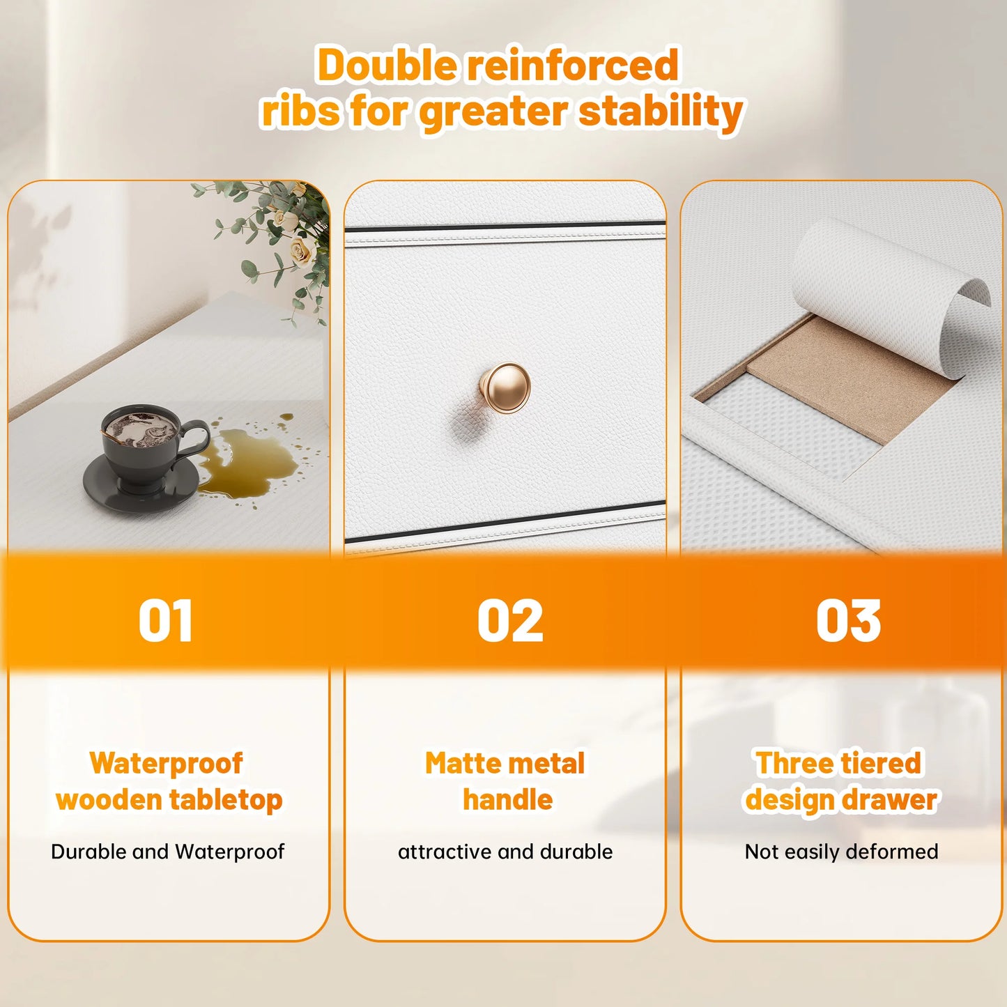 EnHomee 6-Drawer Fabric Dresser With Hanging Rack And Grid Panel