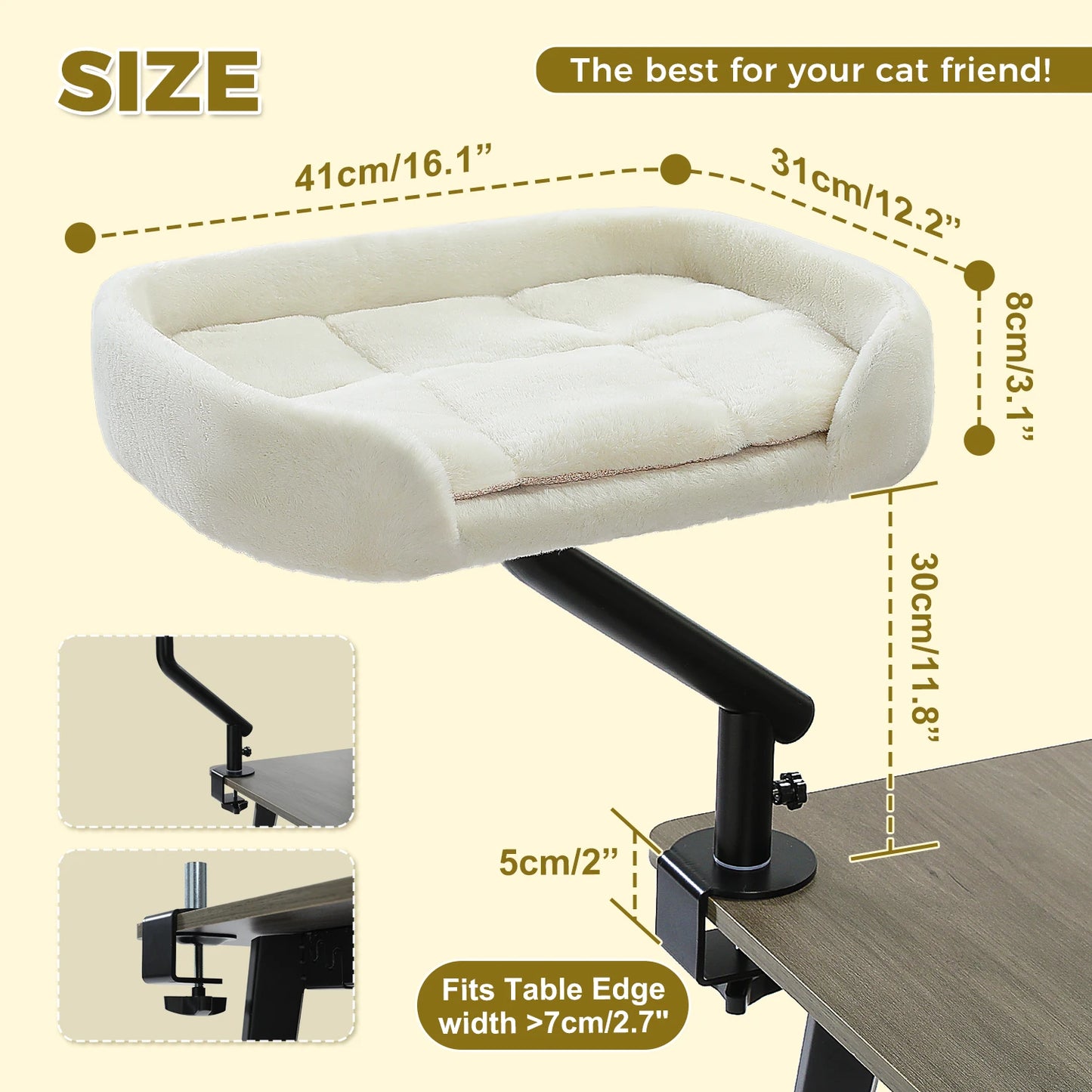 PAWZ Road Cat Desk Bed 360 Rotating Hammock Stand Lite
