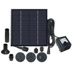 Solar Fountain Pump Kit For Pond With 6 Nozzles Outdoor