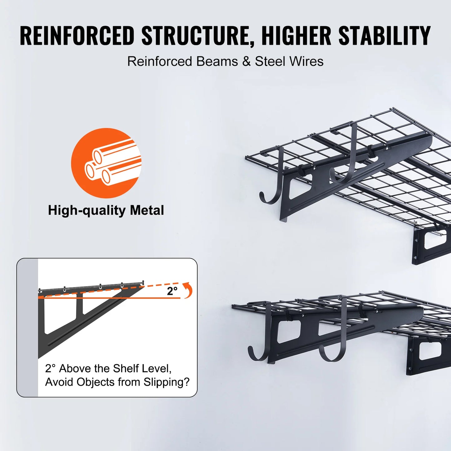 SucceBuy Two Layer Power Tool Organizer Rack Wall Mount Heavy Duty