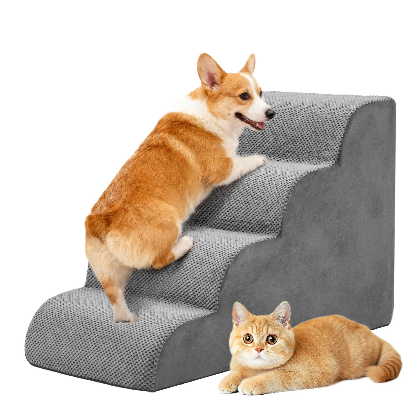 Curved High Density Dog Stairs Ramp For Small Dogs