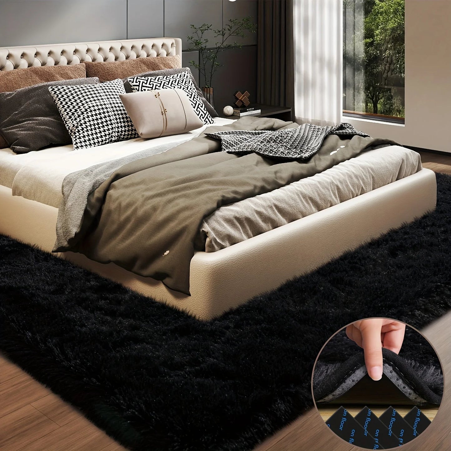 Aubusson Style Super Soft Plush Area Rug For Living Room