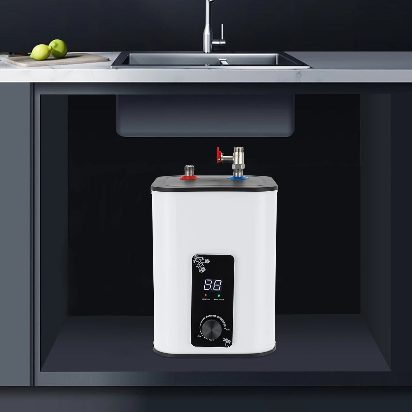 1500W Electric Water Heater Under Sink Stainless Steel SY-8