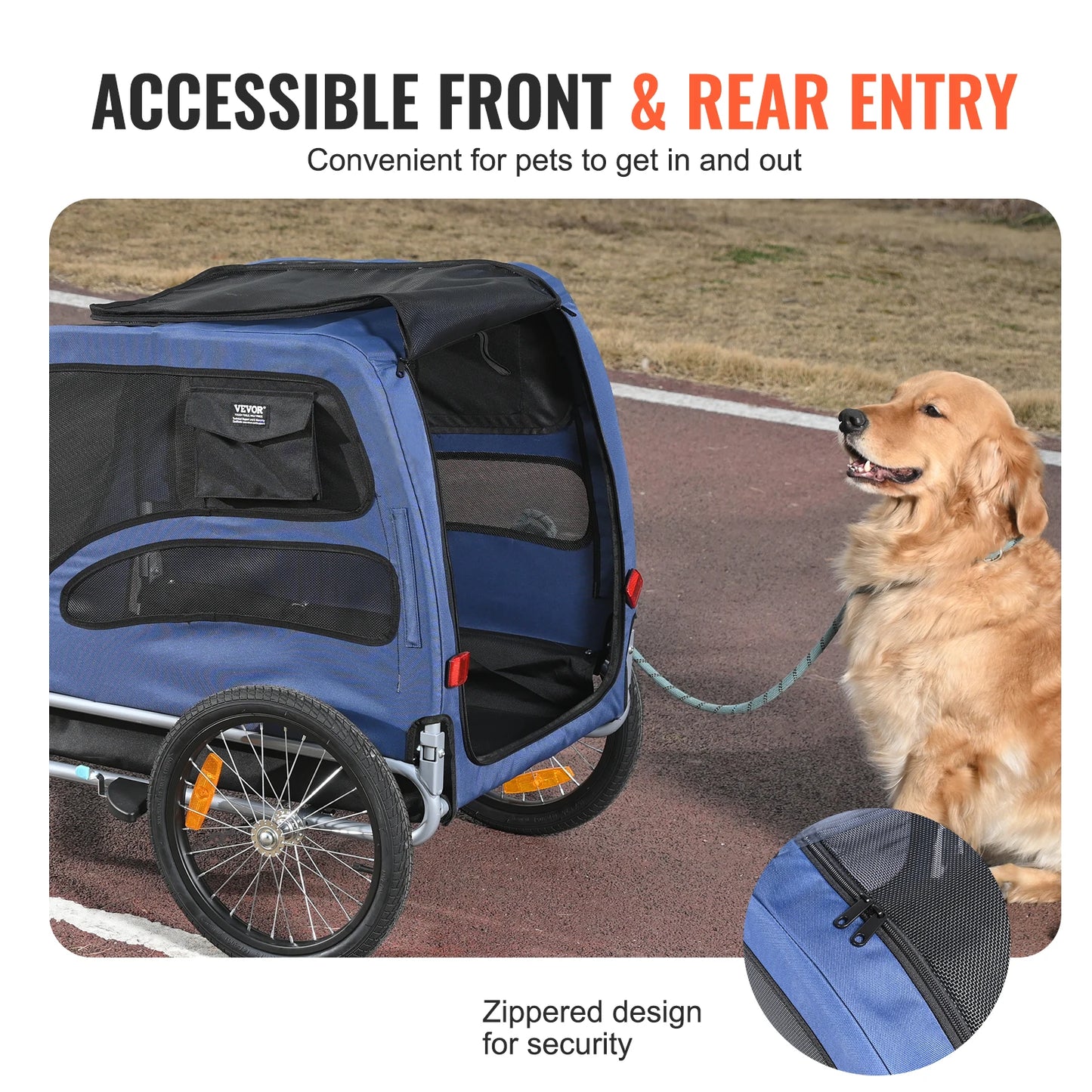 SucceBuy 100lbs Pet Cart Bicycle Carrier Dog Trailer With Coupler