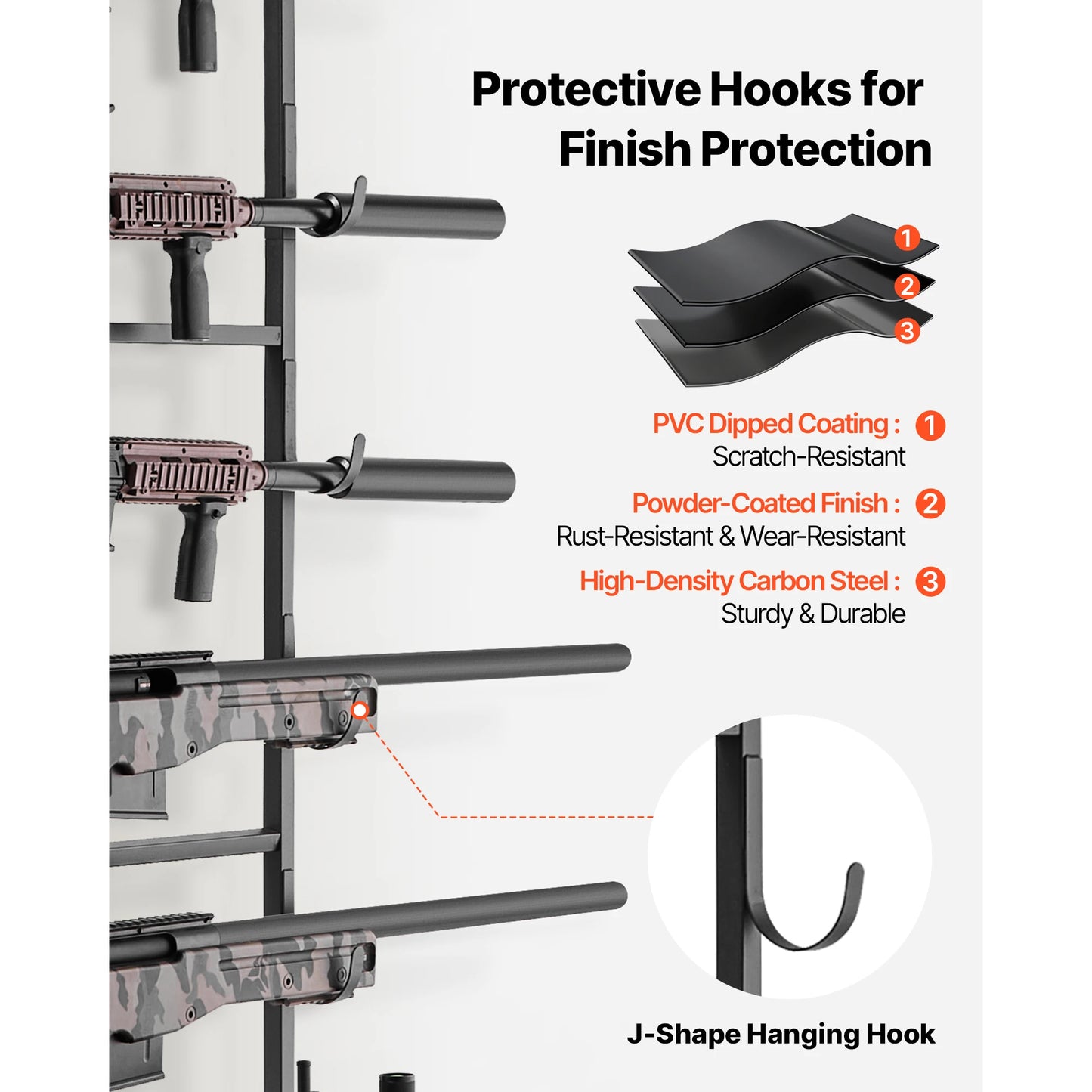 SucceBuy Floor Standing Gun Rack With Storage Shelf