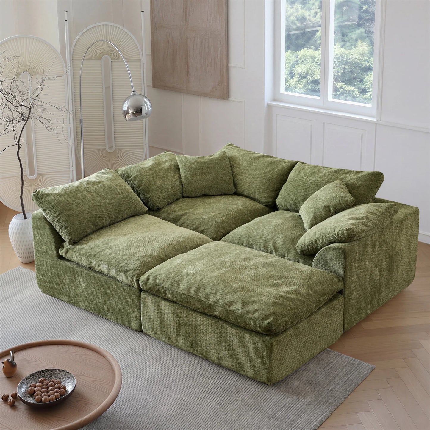 Yeflixvrau Modern Modular Sectional Sofa Removable Cushions
