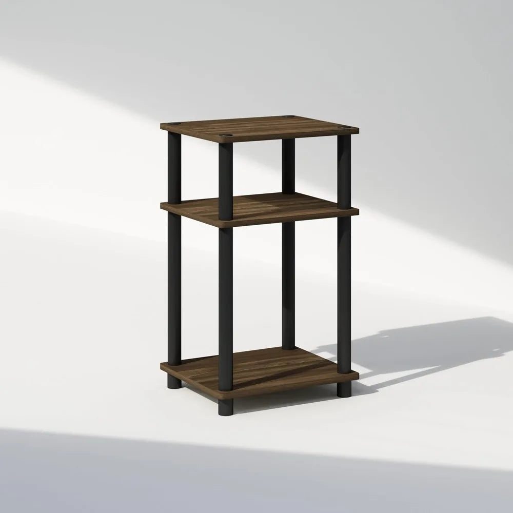 NBVCX Three Tier Open Storage Nightstand Rectangular