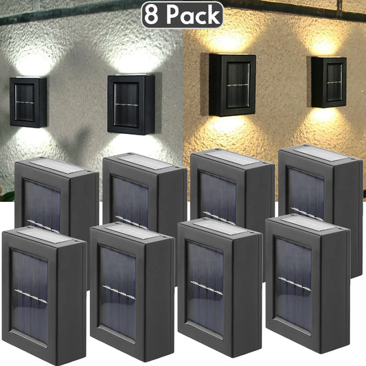 AlliLit Solar LED Wall Lights Waterproof Outdoor Garden Lamps