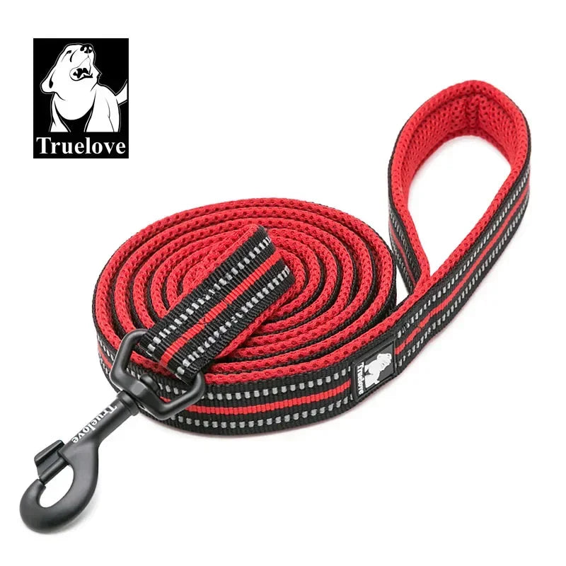 TRUELOVE Soft Dog Leash Reflective Nylon Mesh Padded