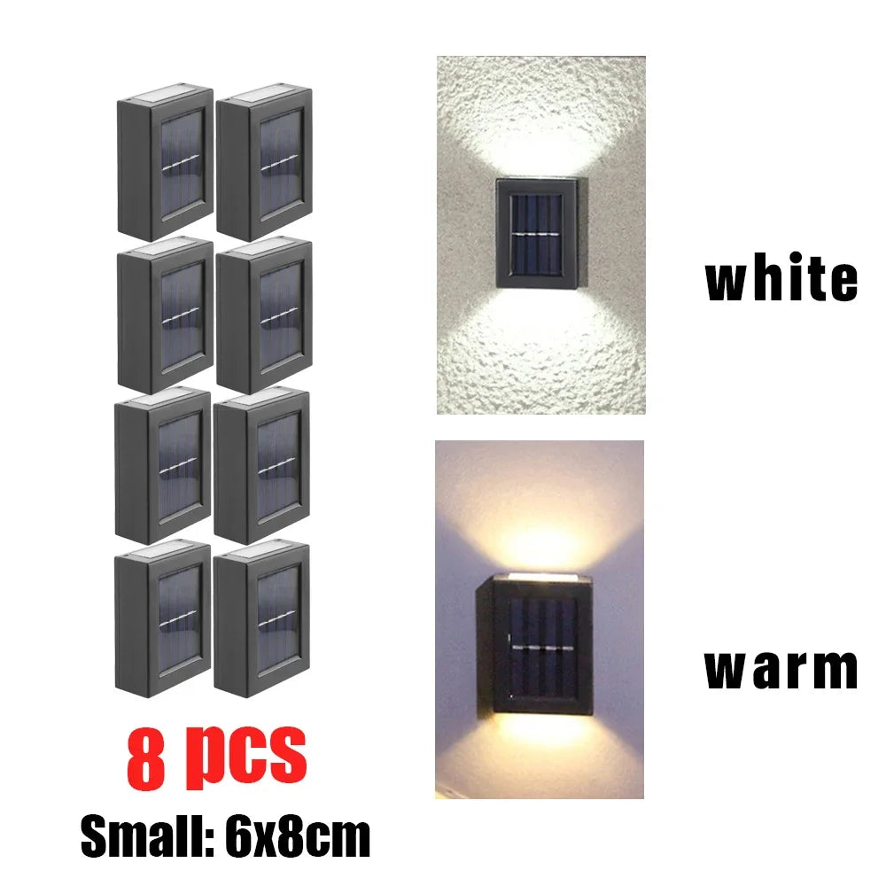 AlliLit Solar LED Wall Lights Waterproof Outdoor Garden Lamps