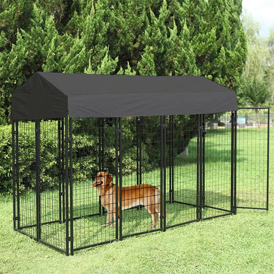 Bingopaw Welded Wire Dog Kennel With Waterproof UV Cover