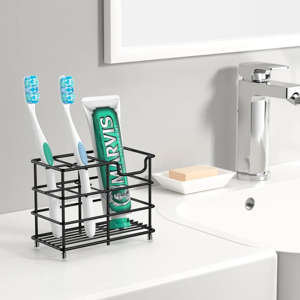 5 Slot Stainless Steel Toothbrush Holder Wall Mounted Bathroom Organizer