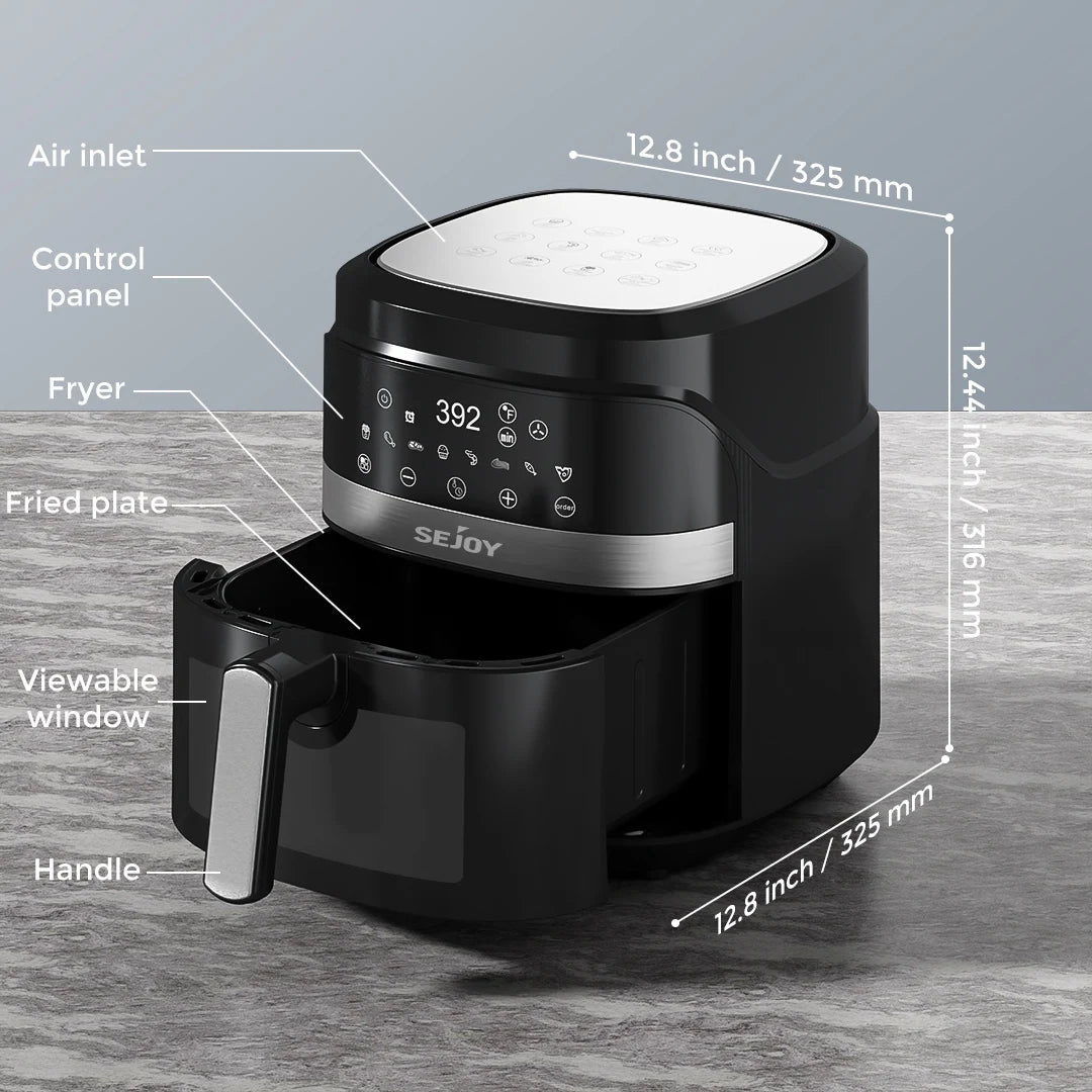 SEJOY 8-in-1 Air Fryer Oven for Frying, Roasting and Baking