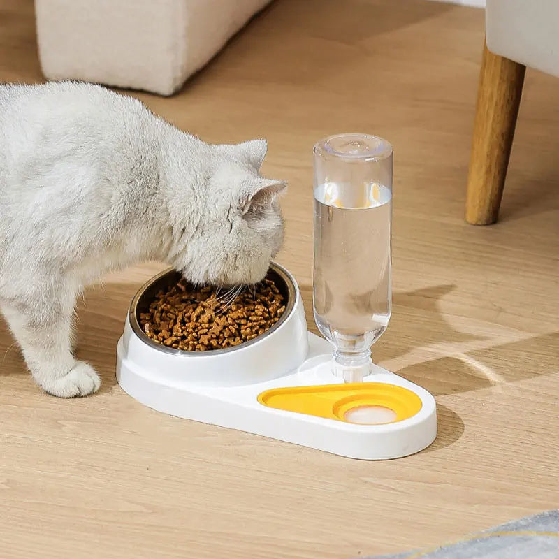 Elevated Pet Feeder Bowl With Weighted Base Anti Slip Edge