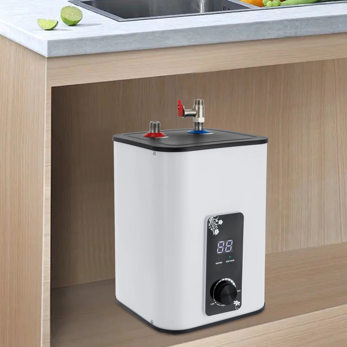 1500W Electric Water Heater Under Sink Stainless Steel SY-8