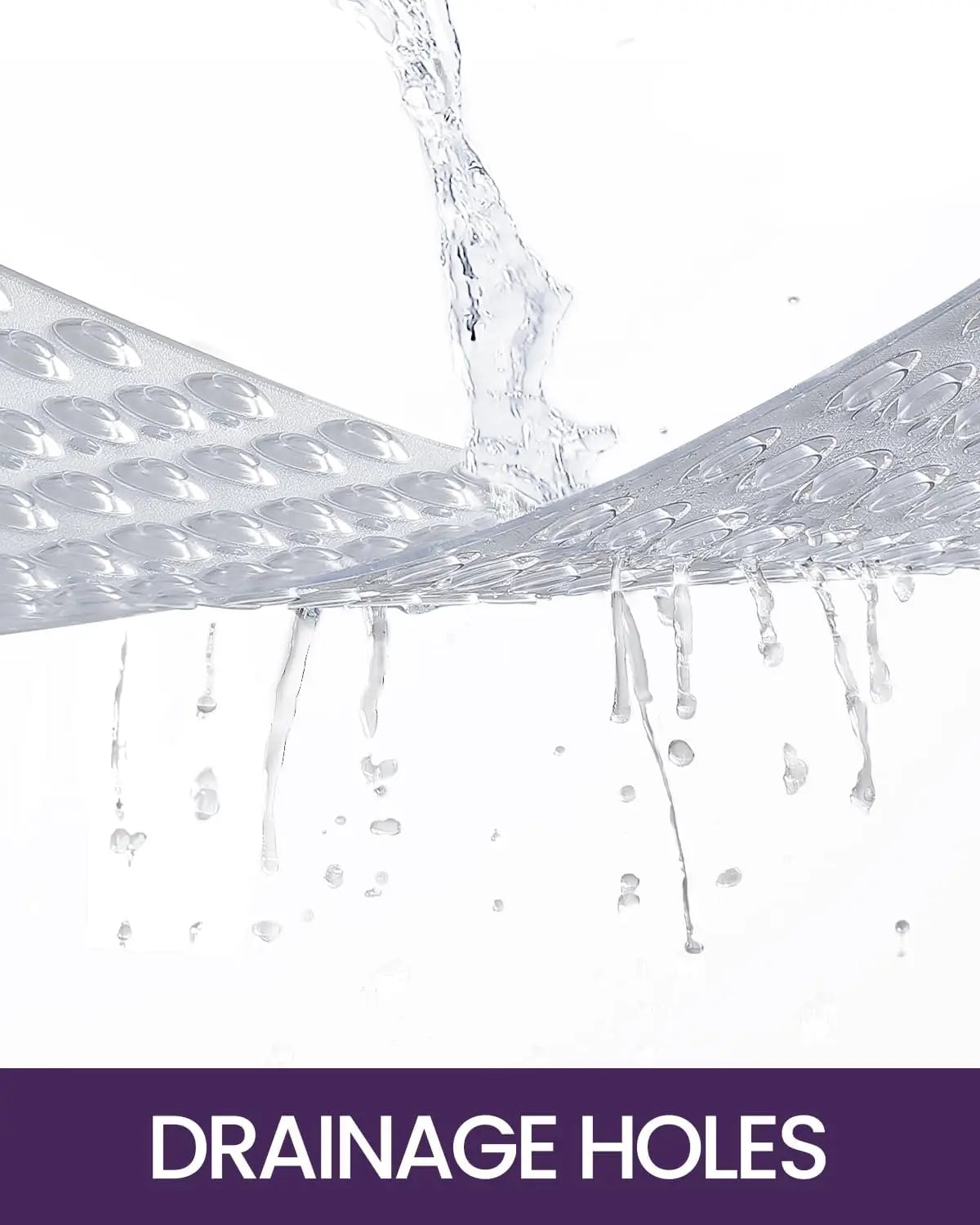 Non Slip Bathtub Mat With Suction Cups And Drain Holes