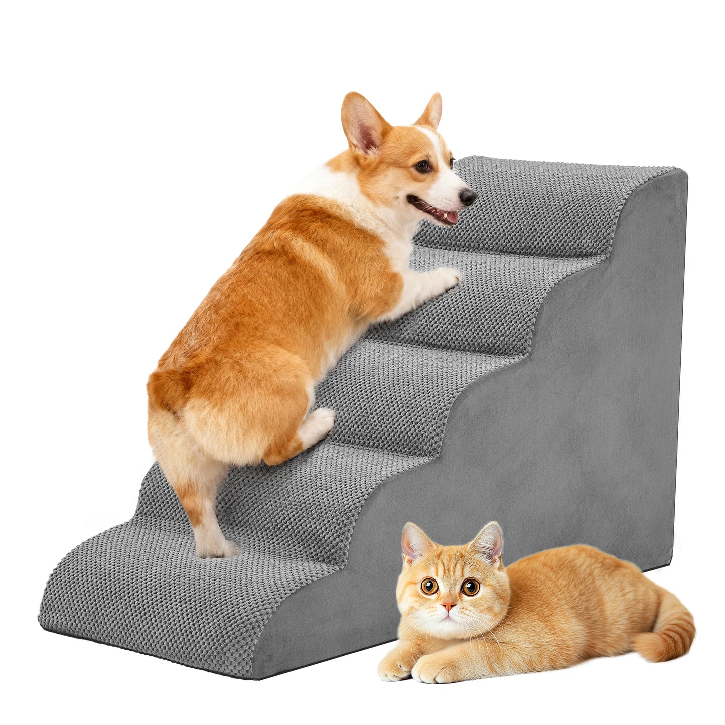 Curved High Density Dog Stairs Ramp For Small Dogs