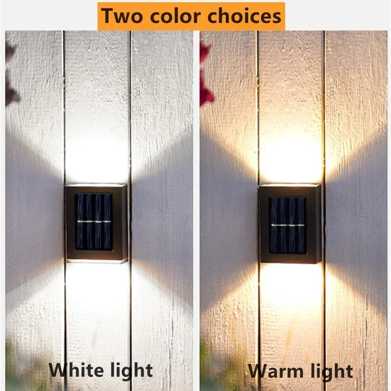 AlliLit Solar LED Wall Lights Waterproof Outdoor Garden Lamps