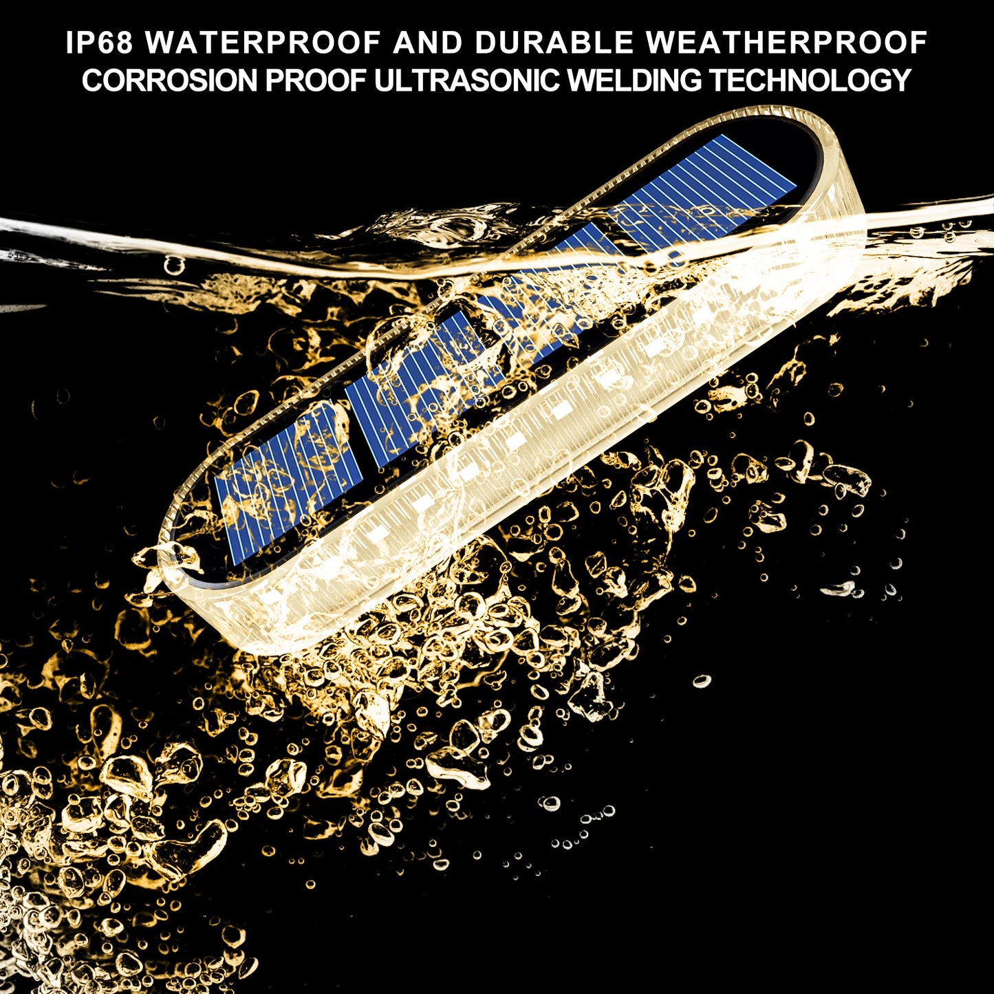 Solar Deck Lights IP68 Waterproof Anti-Pressure 5 Ton 4 Pack