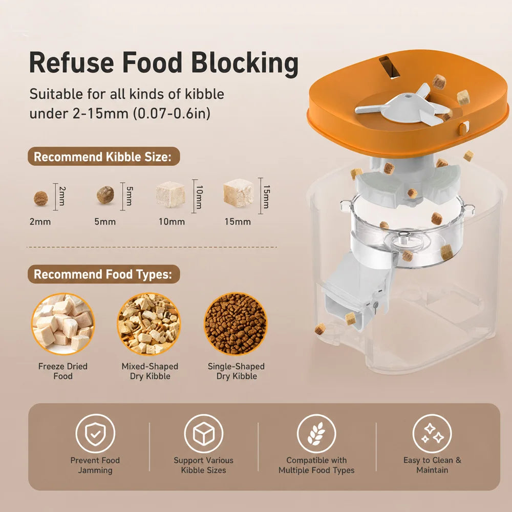 Nityers 4L Automatic Cat Feeder With Key Control System