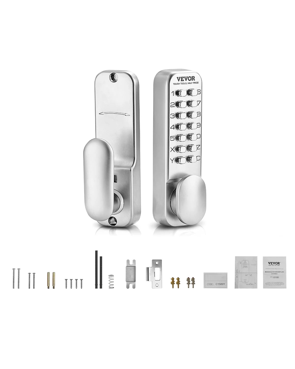 SucceBuy Mechanical Keyless Entry Door Lock 14Key Keypad