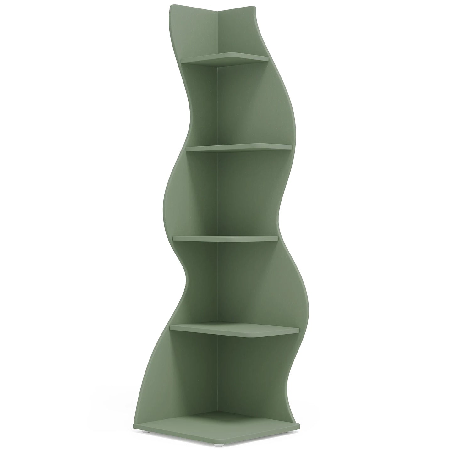 Tribesigns Five Tier Corner Shelf Wall Mounted Bookcase