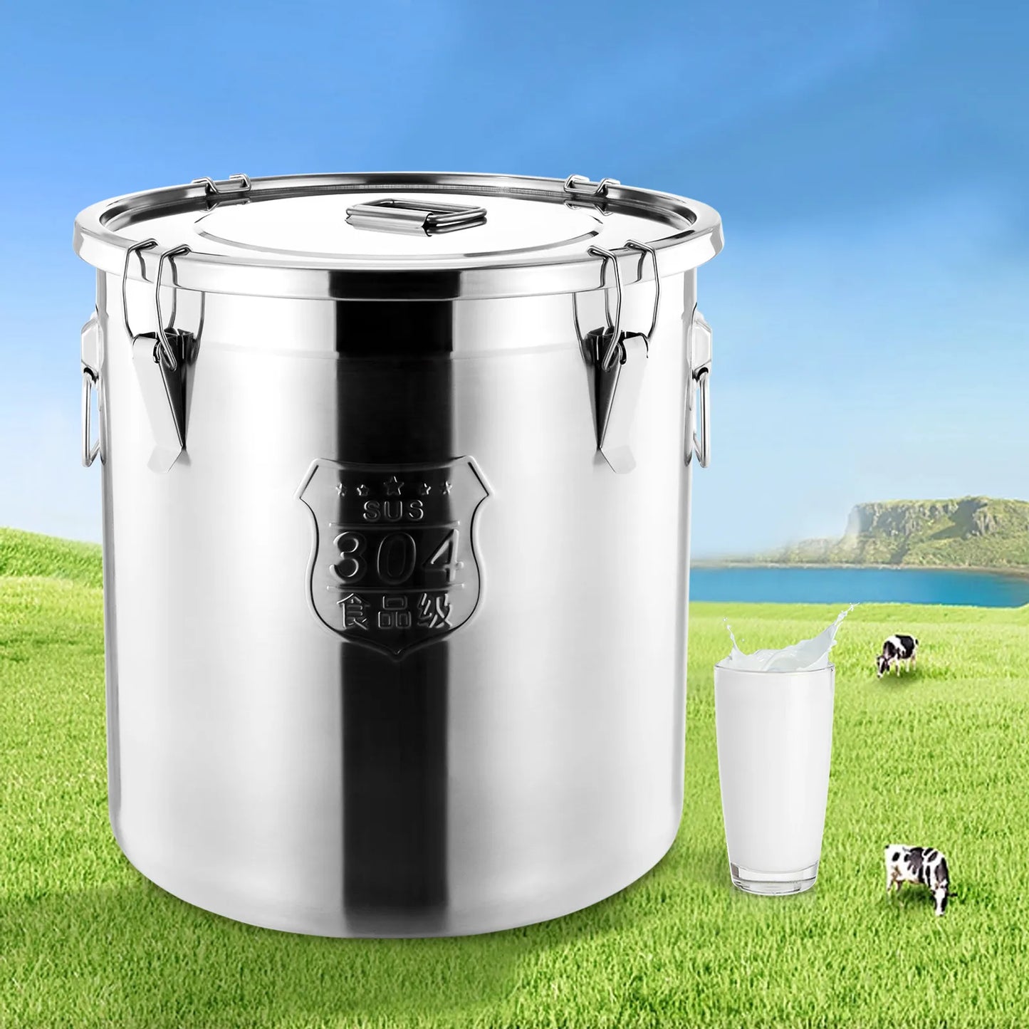 Bymaocar Stainless Steel Airtight Canister With Lid