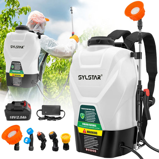 Garden Electric Backpack Sprayer 21V 100 PSI Telescopic Wand