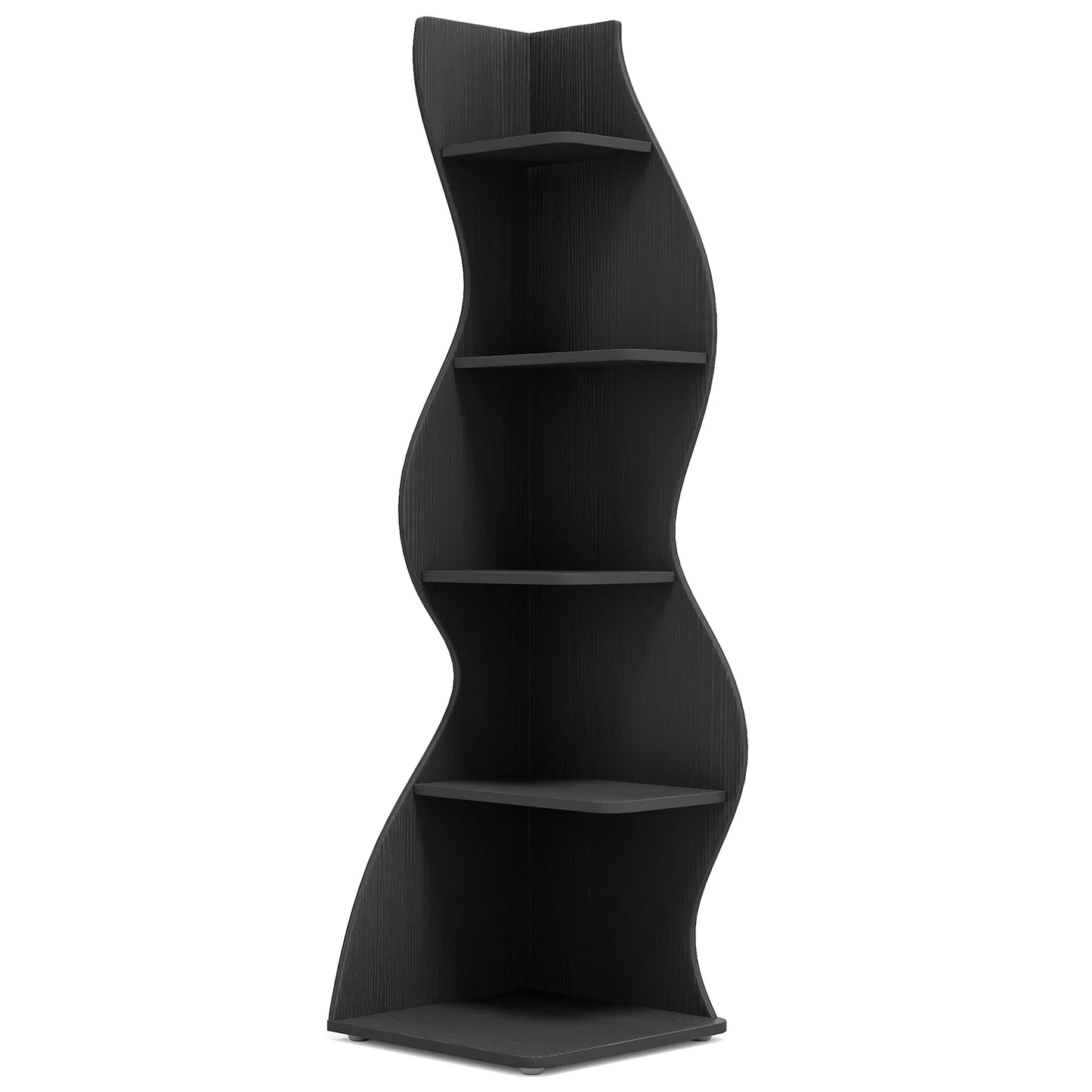 Tribesigns Five Tier Corner Shelf Wall Mounted Bookcase
